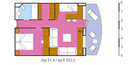 costaeuropa of Costa-Cruises - cabin plan GS  - 4